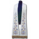 White stole - Roman pattern, embroidered (182)