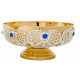 Paten decorated, brass, gold plated - 7 cm