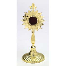 Brass reliquary, gold-plated - 23 cm