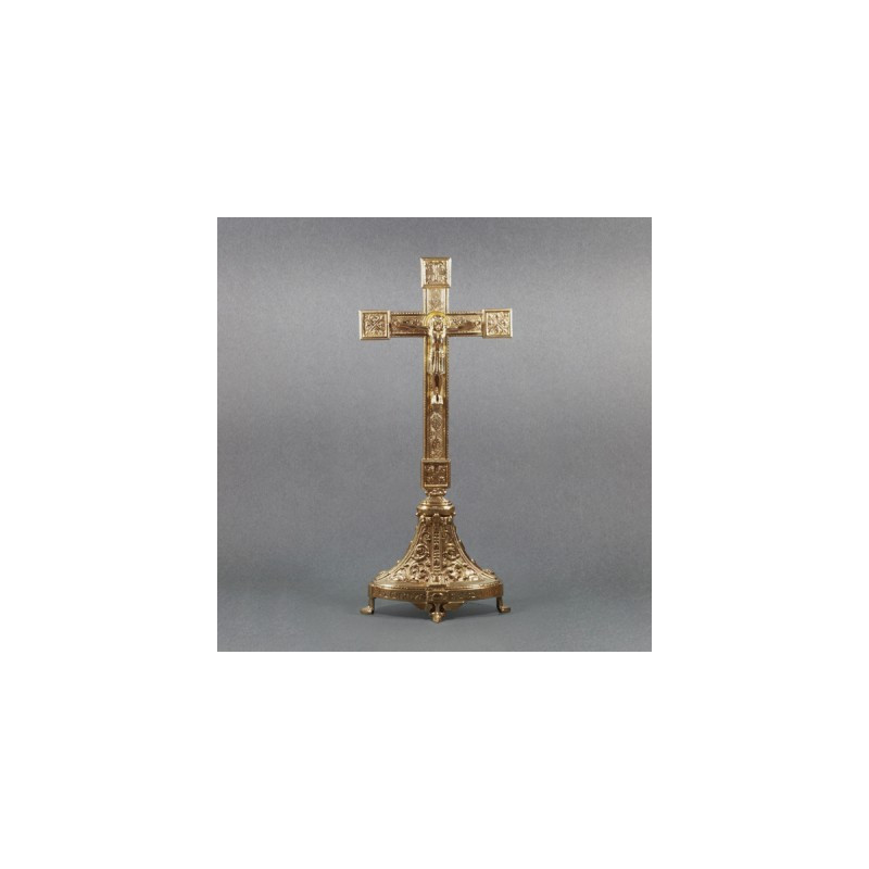 Altar cross, brass, standing 53 cm high