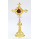 Reliquary with jewelry stones, gold-plated - 27 cm