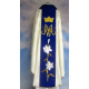 Embroidered chasuble, navy blue belt - MB Rosary
