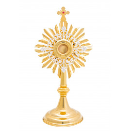 Brass reliquary, gold-plated - 33 cm (604)
