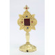 Reliquary with gemstones, gold-plated - 20 cm