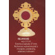 Brass reliquary, gold-plated with rubies - 13 cm