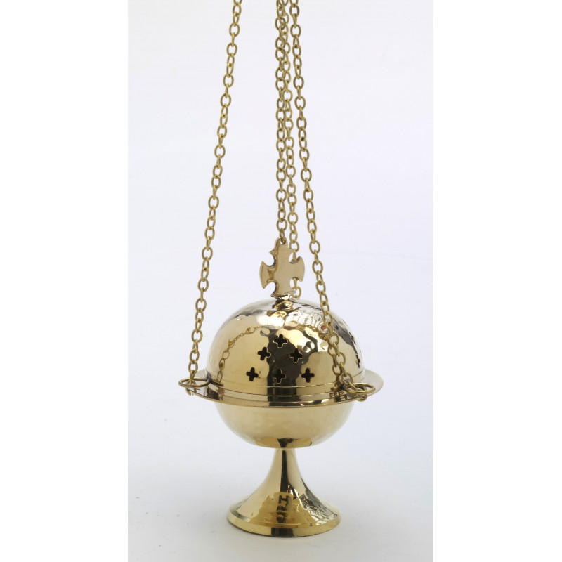 Brass thurible, gold colour - 15 cm