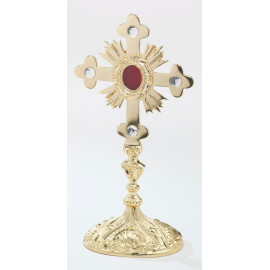 Reliquary - 28 cm, with gemstones, gold plated