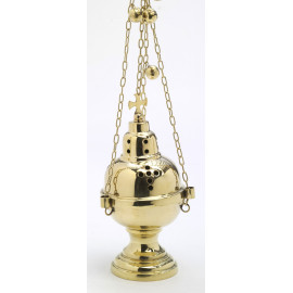 Brass thurible, gilded - 23.5 cm