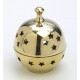 Brass incense burner with lid - 10 cm