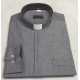 Clergy shirt - grey, black insert