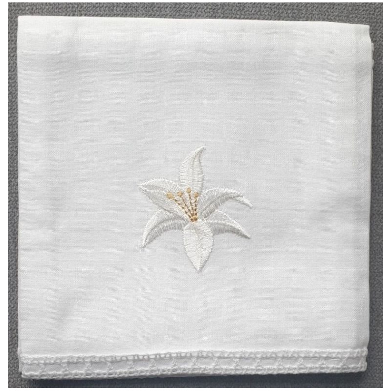 Corporal - embroidered lily - 100% cotton