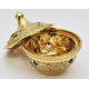Brass incense burner with lid - 7 cm