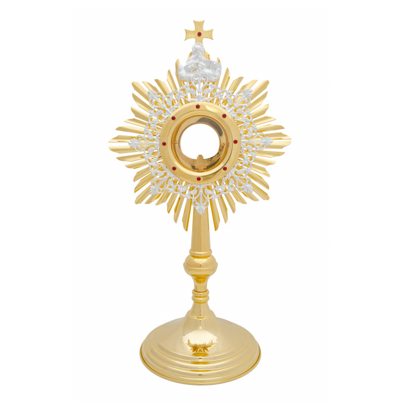 Gold plated monstrance 52 cm height (20)