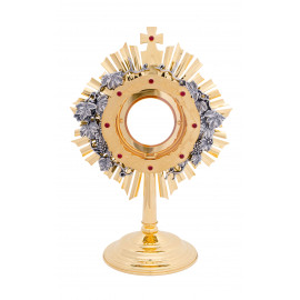 Gold plated monstrance height 31 cm (21)