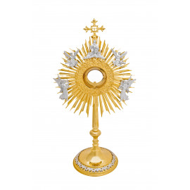 Gold plated monstrance height 68 cm (27)