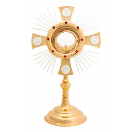Gold plated monstrance height 40 cm (5)