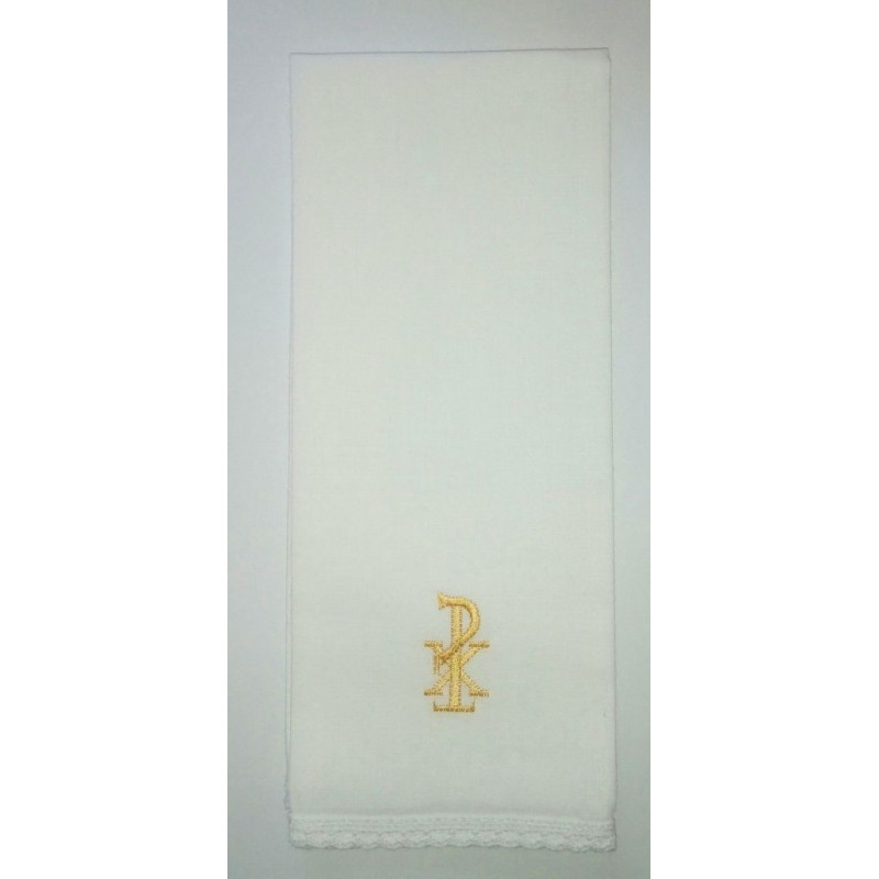 Purificator embroidered gold PX - 100% cotton