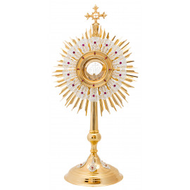 Gold plated monstrance height 70 cm (12)