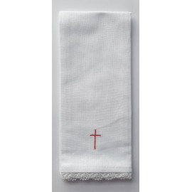 Purificator embroidered red cross - 100% cotton