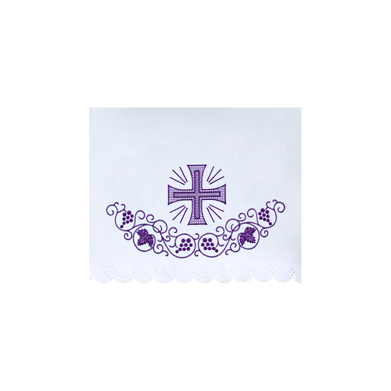 Altar Tablecloth violet cross (13)