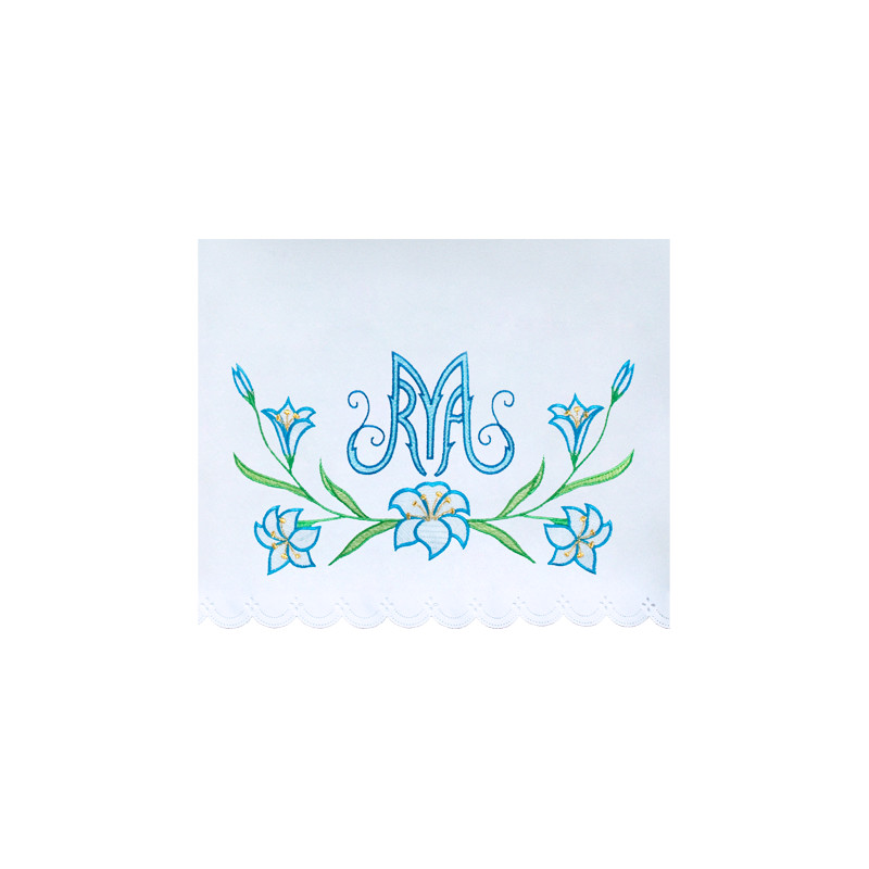 Altar Tablecloth Marian symbol embroidery (18)