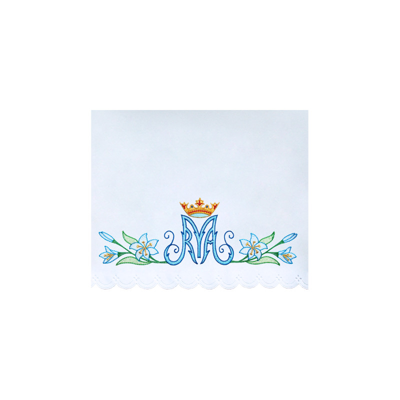 Altar Tablecloth Marian symbol embroidery (19)