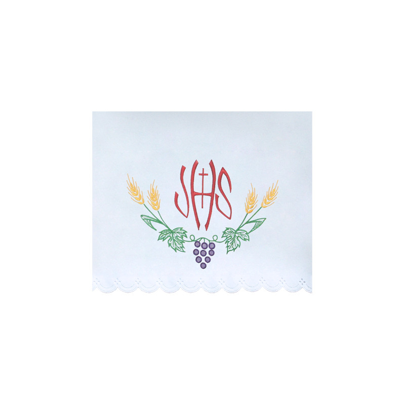 Altar Tablecloth embroidered IHS (23)
