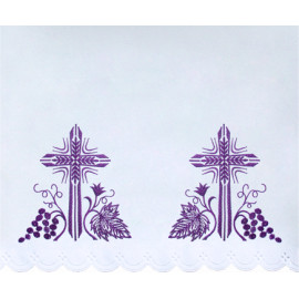 Altar Tablecloth cross violet -  embroidery (42)
