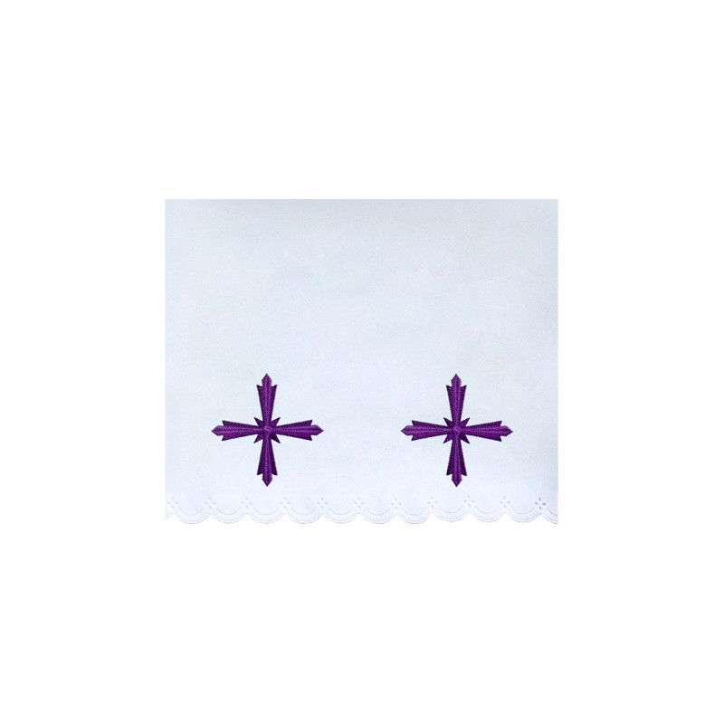Altar Tablecloth cross violet -  embroidery (46)