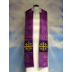 Embroidered cope - Jerusalem Cross Violet - rosette (3)