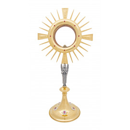 Gold plated monstrance height 56 cm (16)