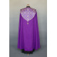 Violet embroidered damask cope (60)