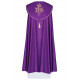 IHS embroidered liturgical cope - violet (37)