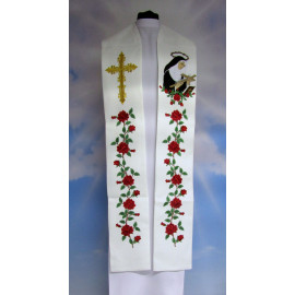 Stoles with an embroidered image of St. Rita