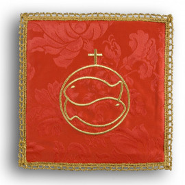 Chalice pall red "Fish"
