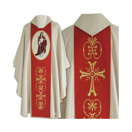 Embroidered chasuble St. Barbara