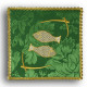 Chalice pall green "Fish" (31)