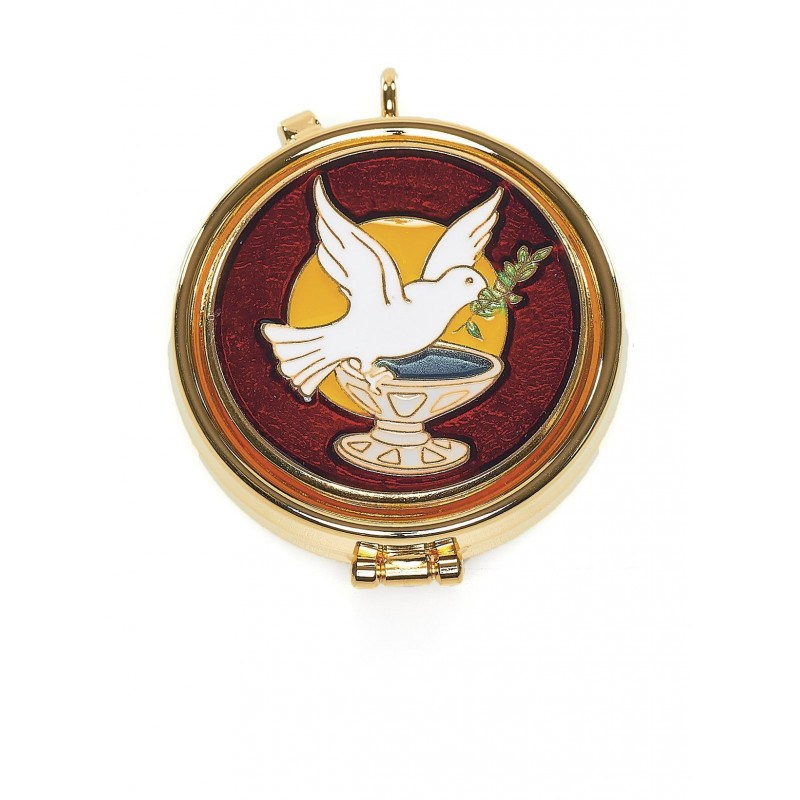 Pyx with enamel plaque - Dove of Peace