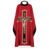 Embroidered chasuble Jesus on the cross - red (190)