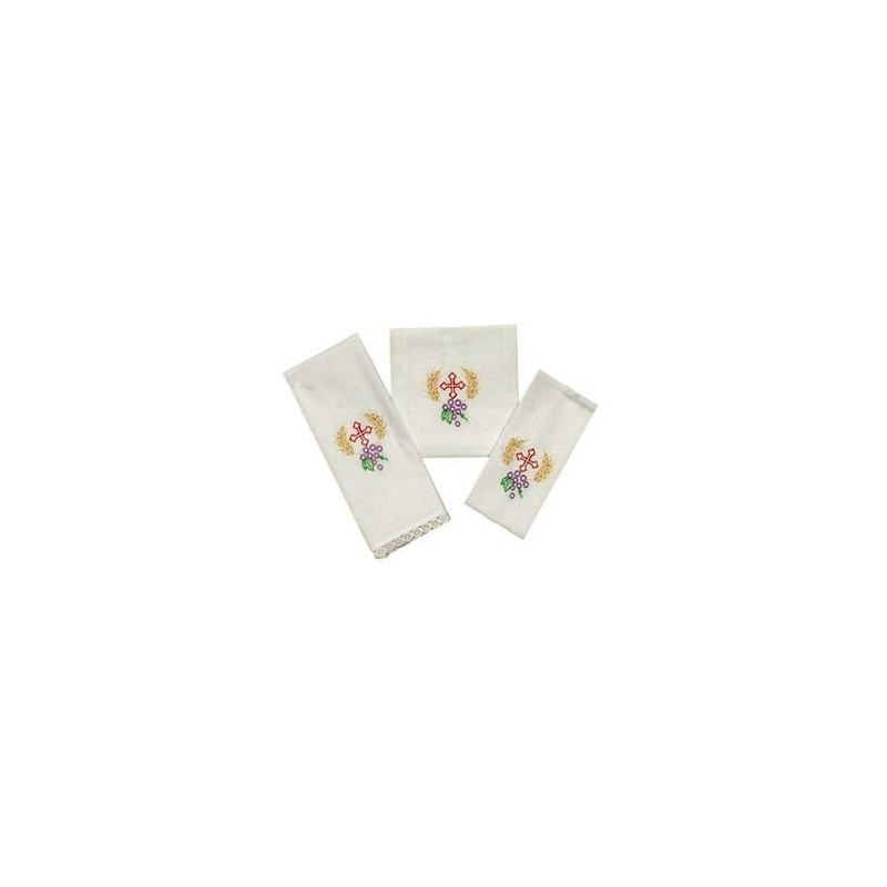 Chalice Linen Sets - embroidered cross and ears of grain (20)
