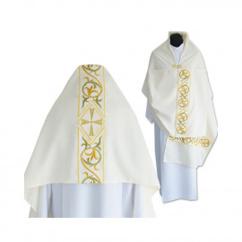 Ecru liturgical veil, stretch fabric - (36)