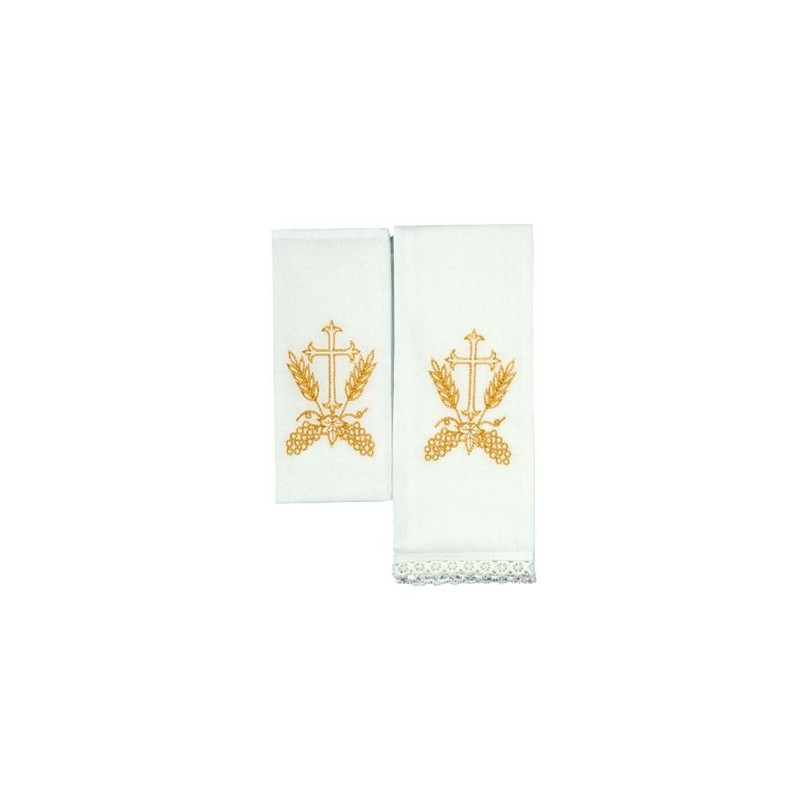 Chalice Linen Sets - embroidered cross and ears of grain (22)