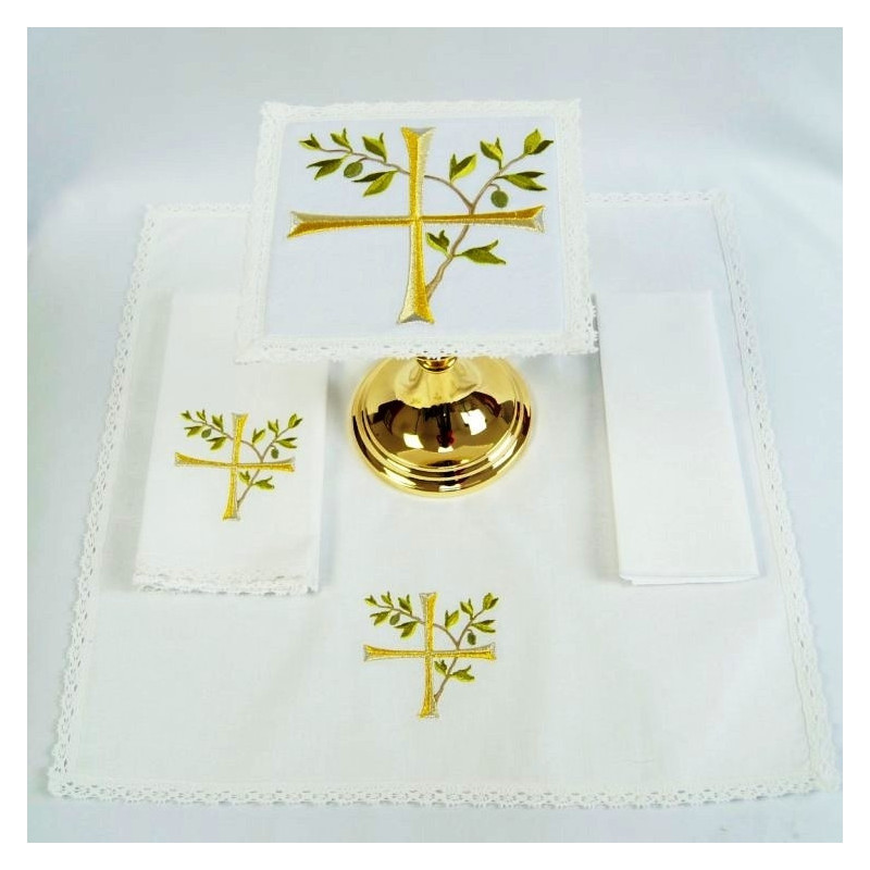 Chalice Linen Sets - cross of olive branches (36)