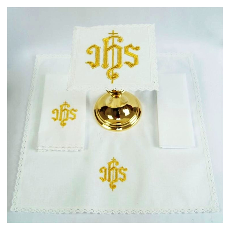 Chalice Linen Sets - gold IHS  (38)