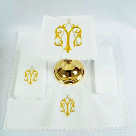 Chalice Linen Sets - gold Marian symbol (42)
