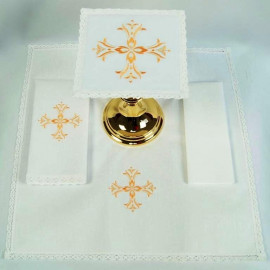 Chalice Linen Sets  - gold cross  (44)