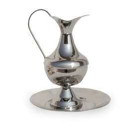 Bowl jug, polished nickel - 19 cm (7.5 inches) (1)