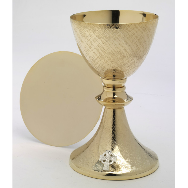 Chalice + Paten, gold-plated - 20 cm (19)