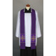 Purple sermon stole, short, cross-stitched (6)