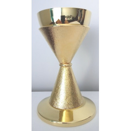 Gilded brass chalice - 20 cm (46)